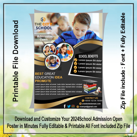 #New Session 2024 School Admission Open Poster Design