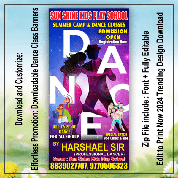 Dance Classes Flex Design Download