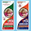 school admission open standee design