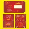 Wedding Card Template Design With Indian Dark Red Color Free Vector