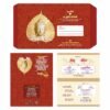 Wedding Card Template Design With Indian Red Color Free Vector