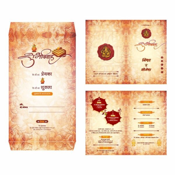 Wedding Card Vintage Decorative Elements Free Vector