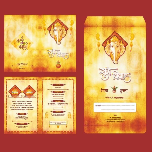 Wedding Card Vintage Decorative Elements Free Vector Design