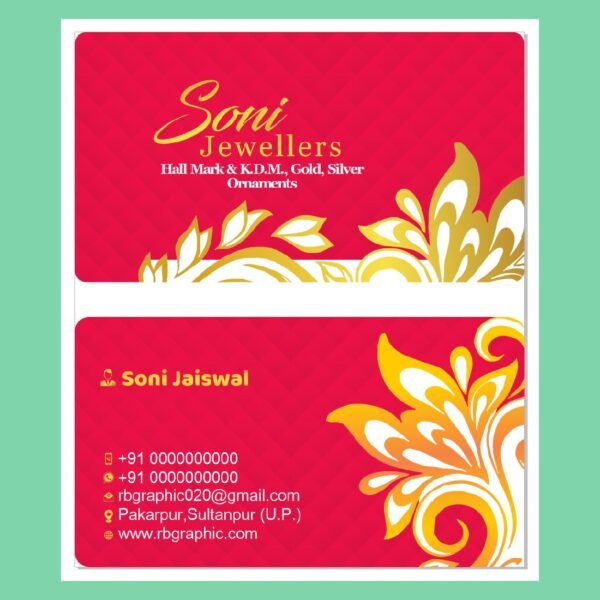 jewellery shop visiting card design