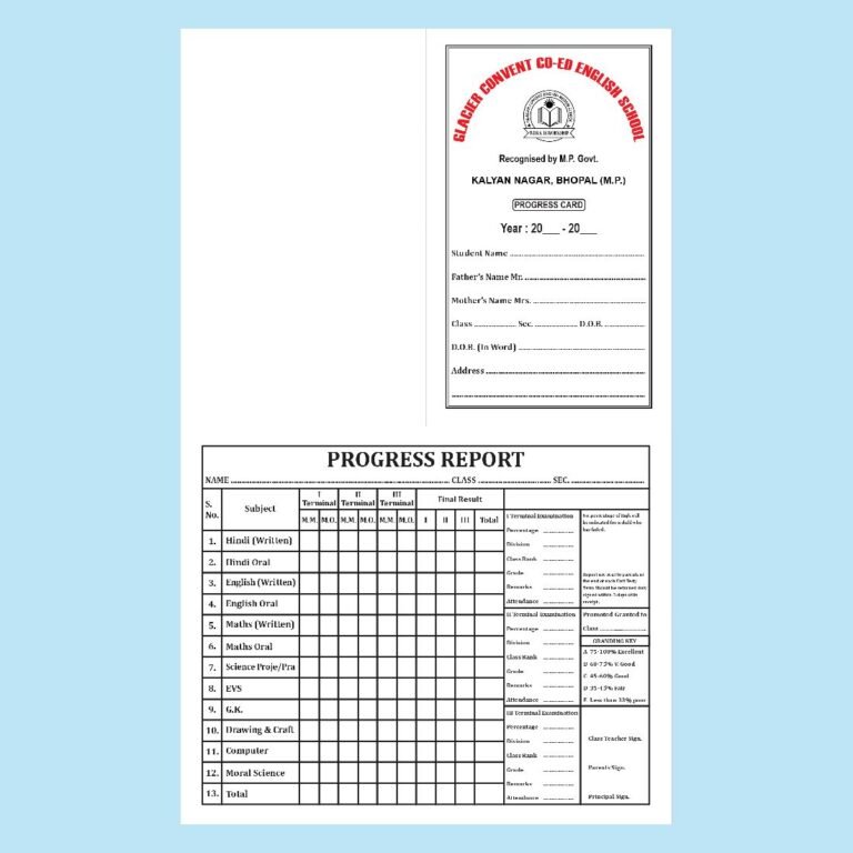 Primary School Marksheet Format Download All Font Included In Zip File ...
