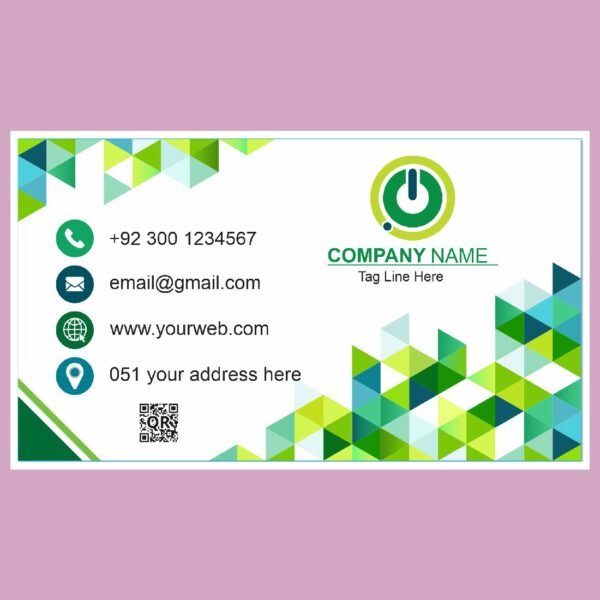 visiting card design cdr green background