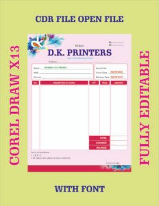 MULTICOLOUR BILL BOOK