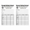 school bus fee card format