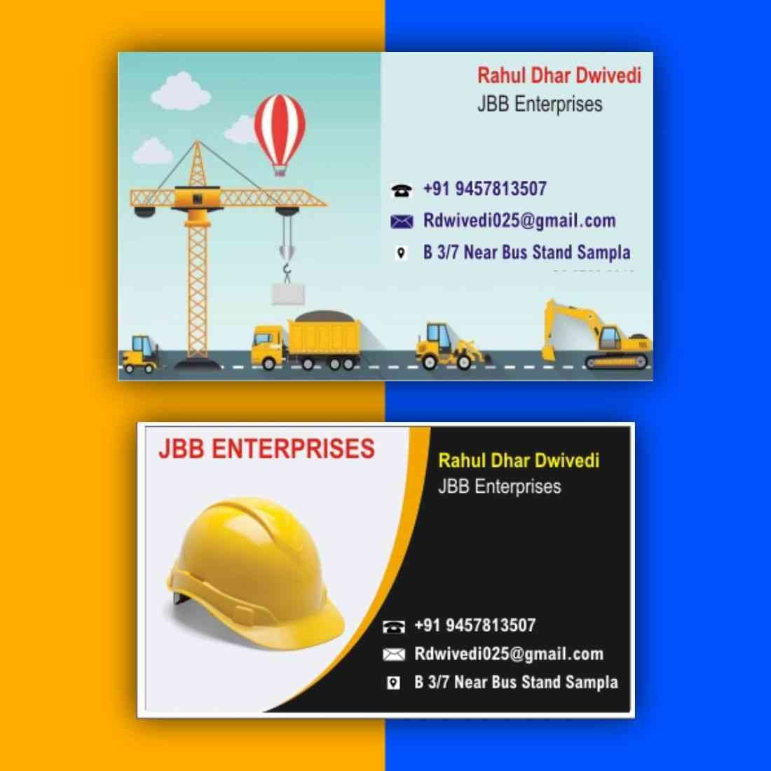 Contractor Visiting Card Format Download