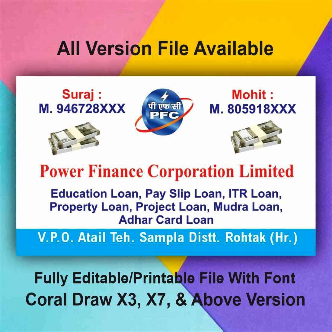 Finance Power Visiting Card Design Download