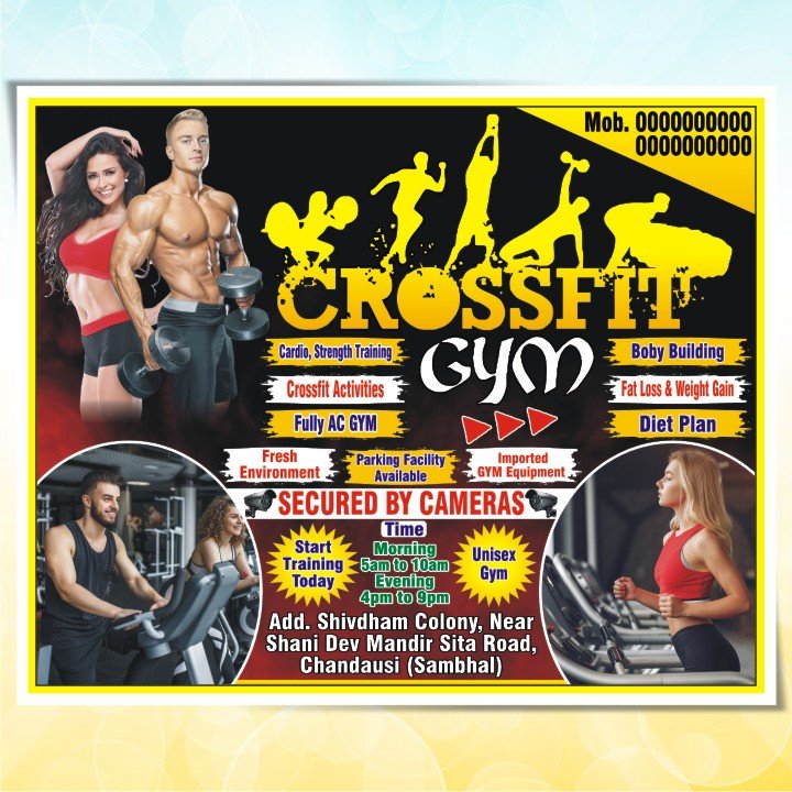 GYM Poster Banner New Design CDR File