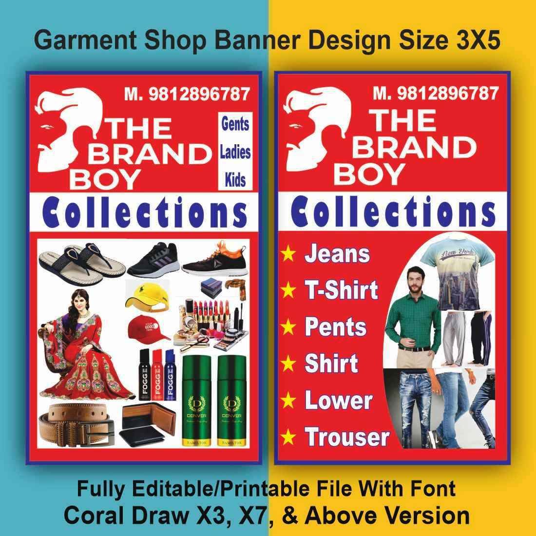 Garment Shop Banner Design Size 3X5