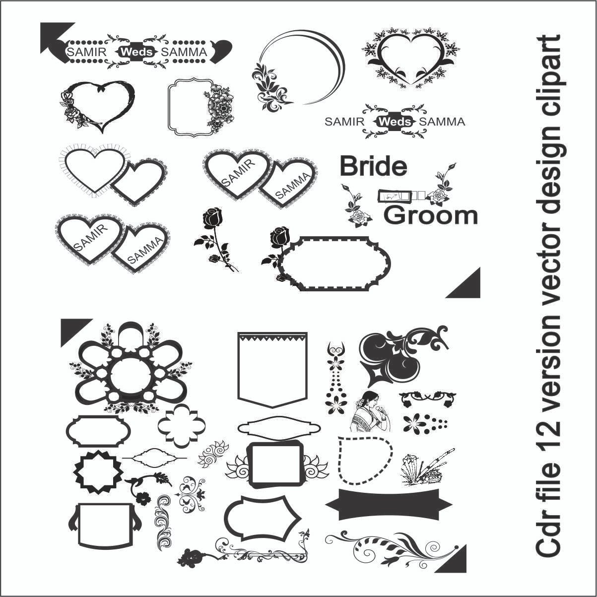 Cdr file 12 version vector design clipart 2024