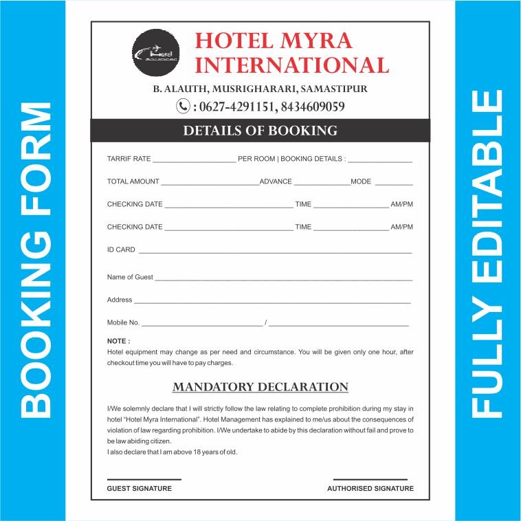 HOTEL BOOKING FORM