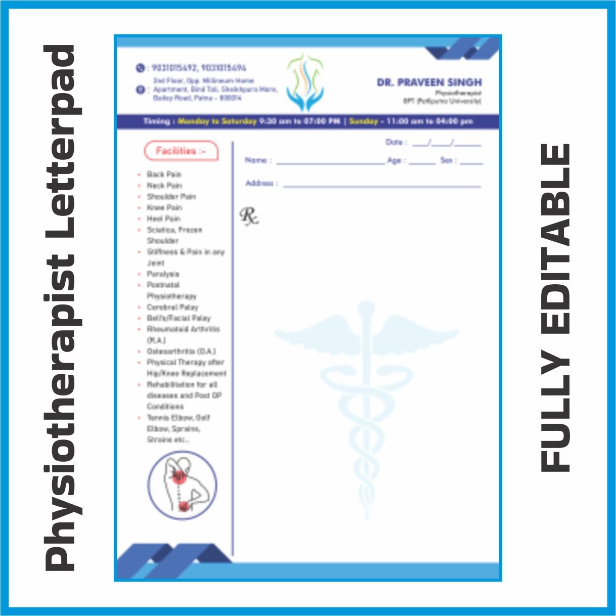 Physiotherapist Letterpad
