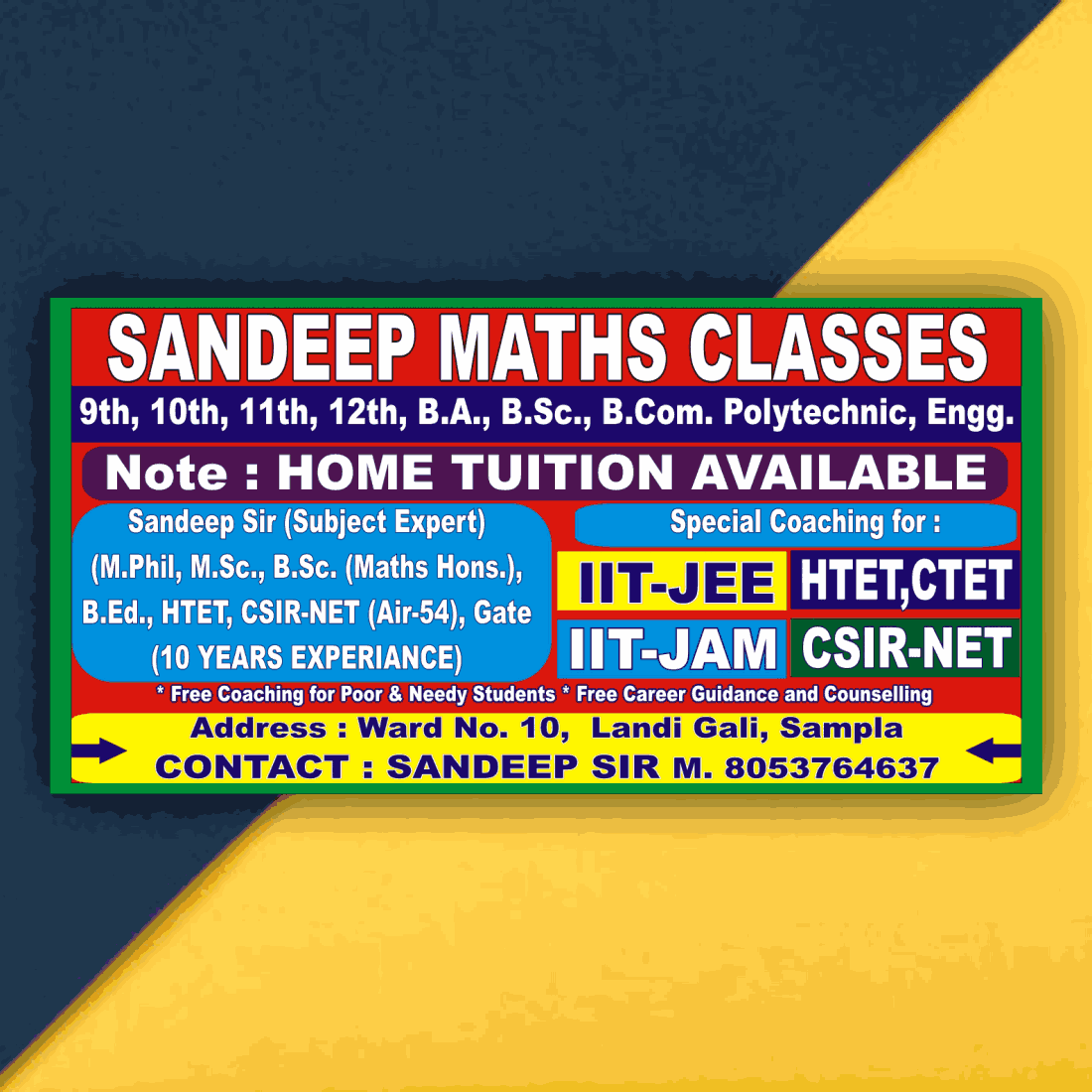 maths coaching classes banner design