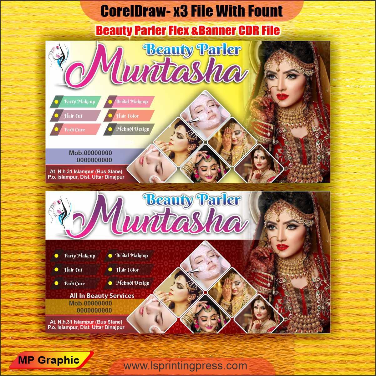 Beauty Parlor Flex Banner CDR File