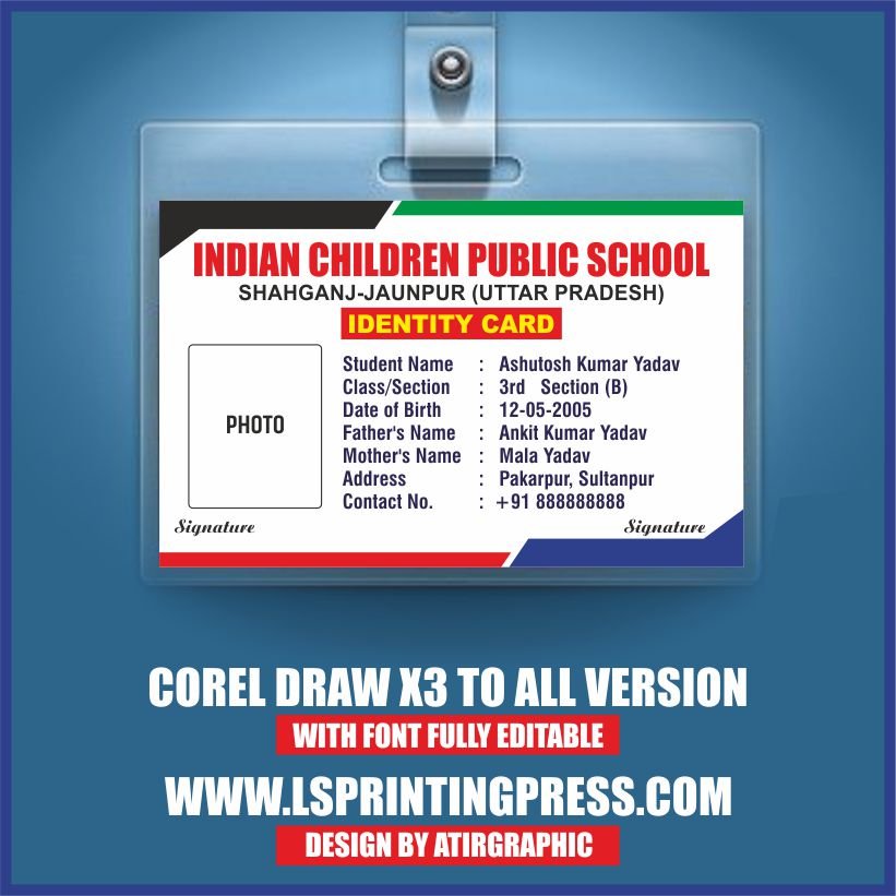 SCHOOL ID CARD DESIGN latest