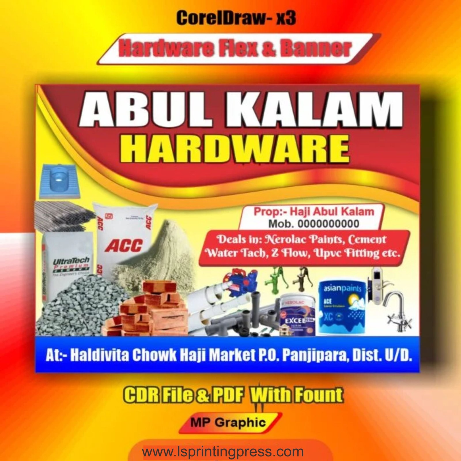 Hardware Flex & Banner CDR File