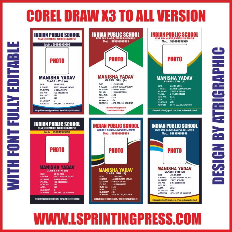 SCHOOL ID CARD DESIGN 2024