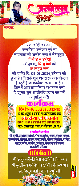 Birthday Invitation card