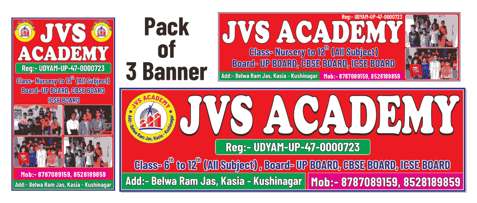 Choching Classes 3 Banner Pack Design Download