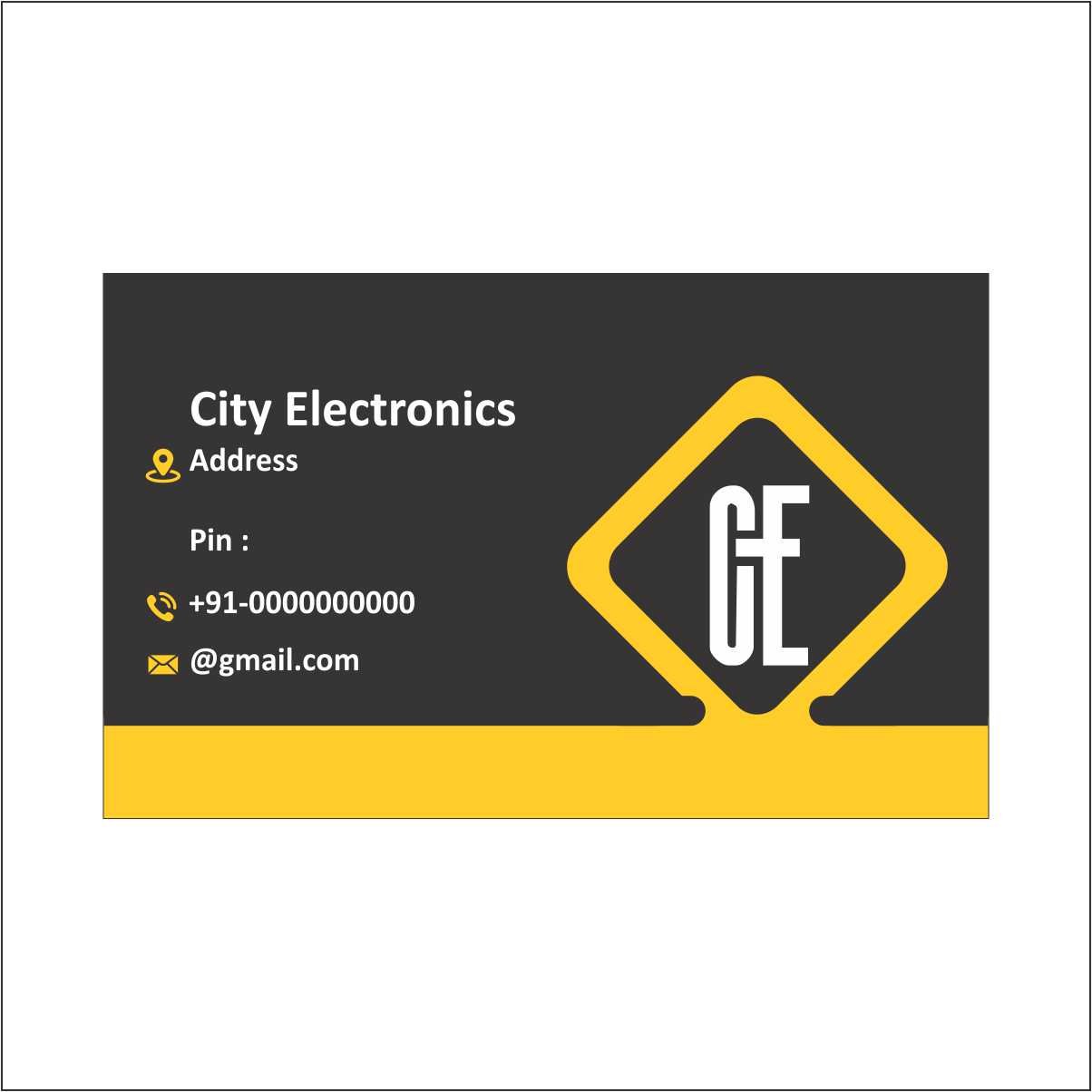 Electronic visiting card business card flex banner