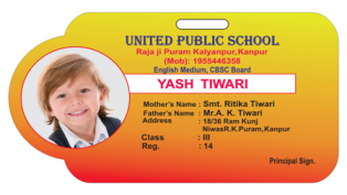Key Chain Acrylic Student ID Card Format Design