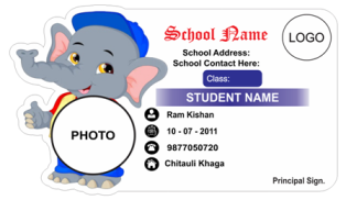Mr. Elephant Acrylic ID Card Format Design