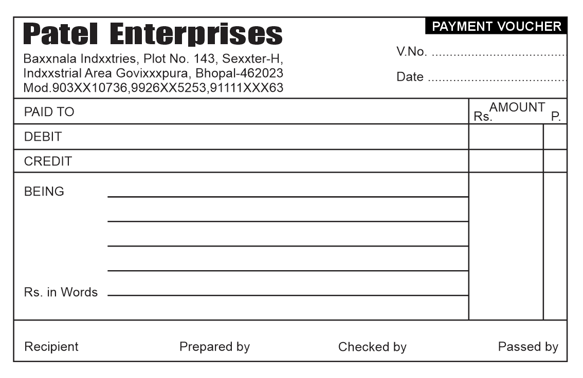 Payment Voucher design