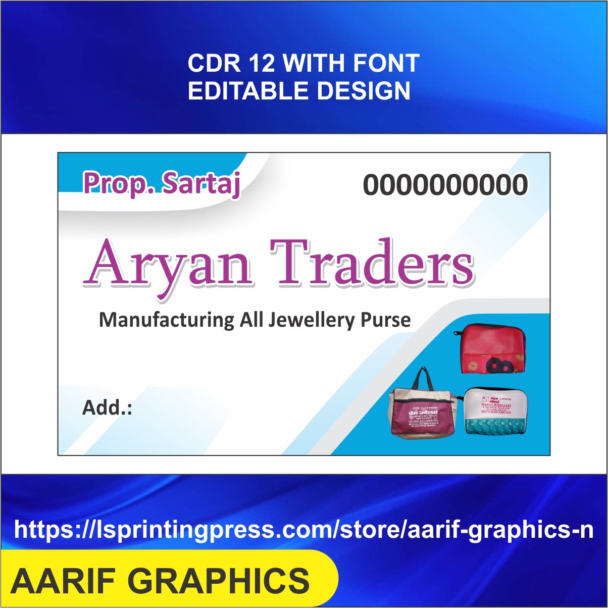 Purse pars clinic visiting card business card flex banner