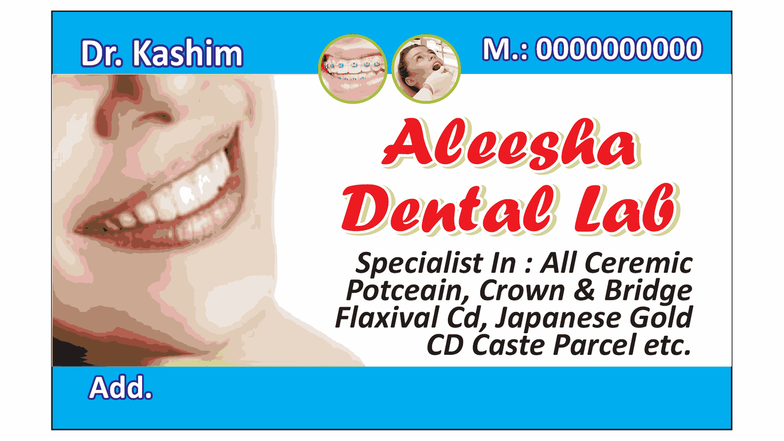 dental lab visiting card business card design