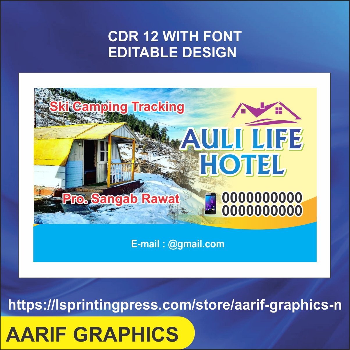 hotel visiting card business card flex banner