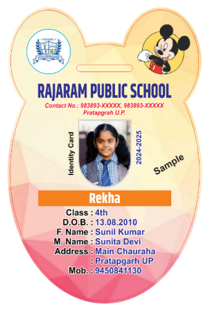 mickey mouse school id format design No. 10