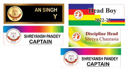school name badge design