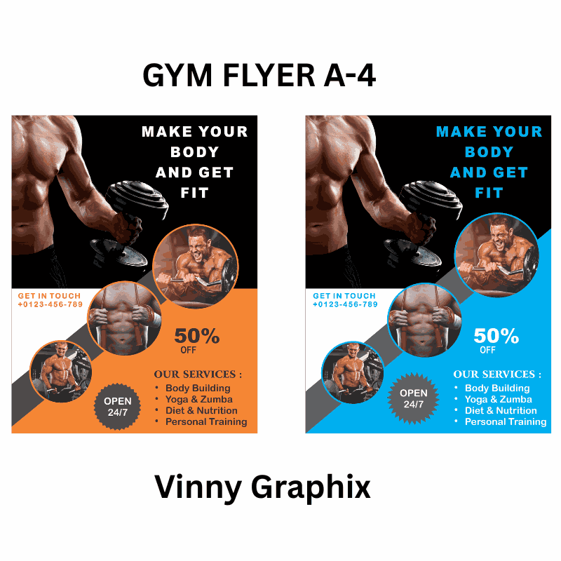 Gym & Fitness Flyer-4 X5