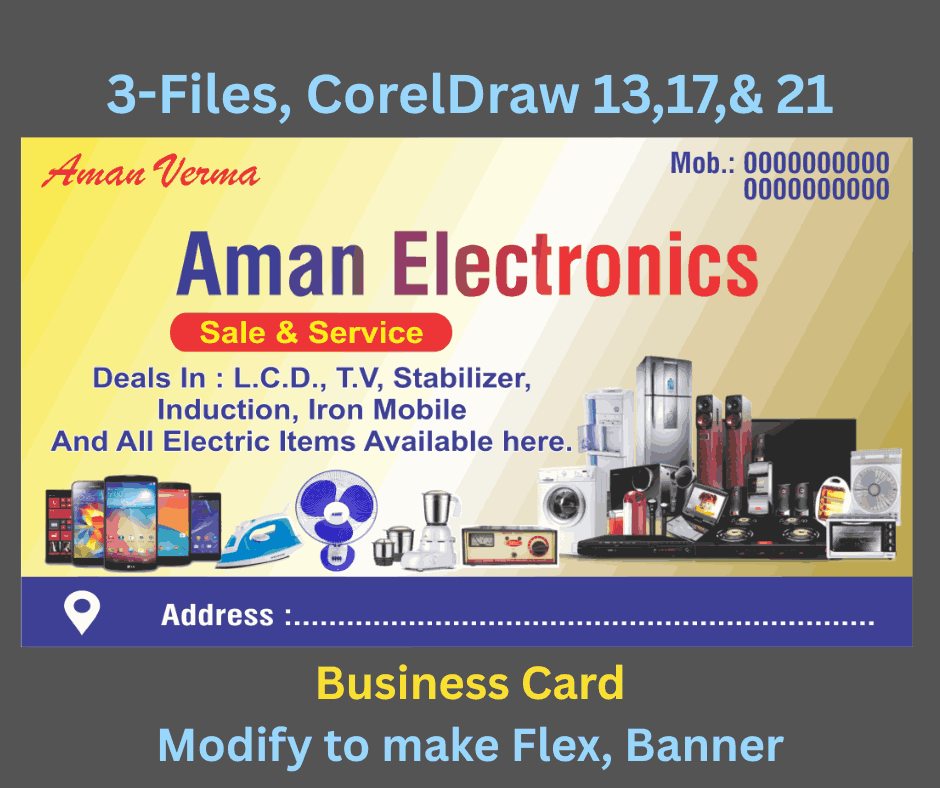 Electric & Electronics shop Business Card