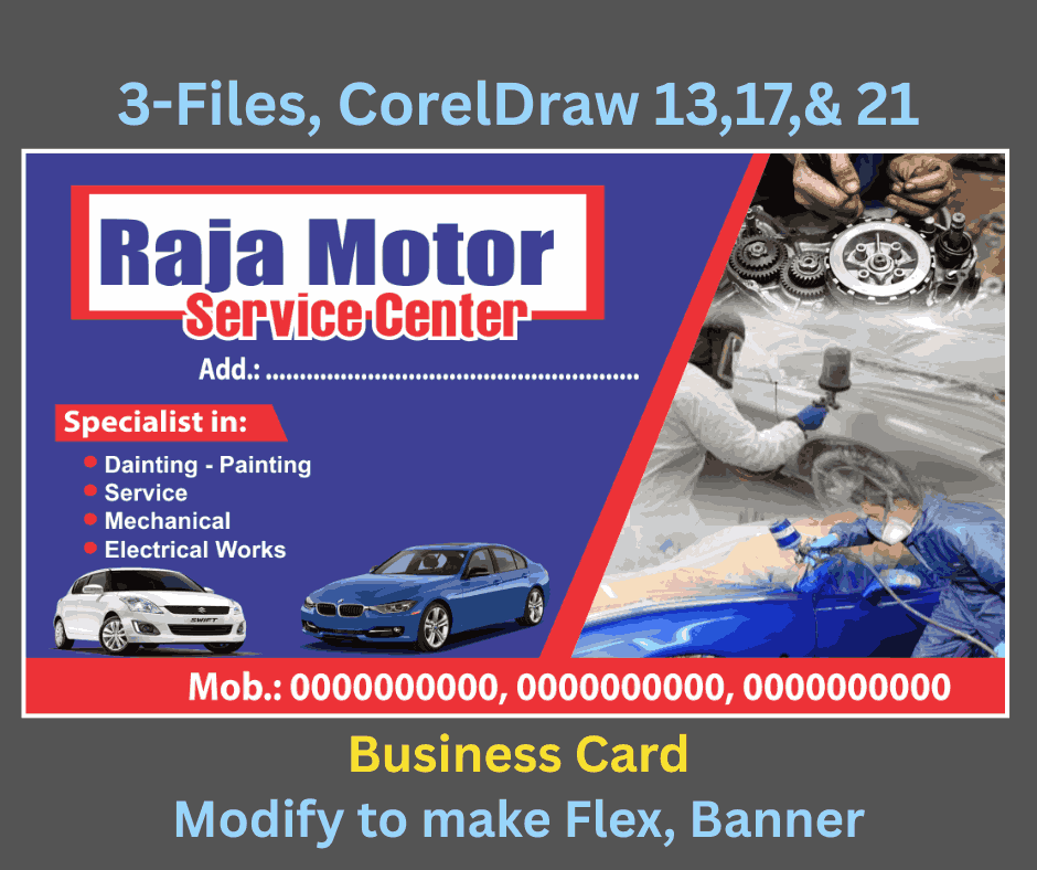 Motor Service Garage / Center Business Card
