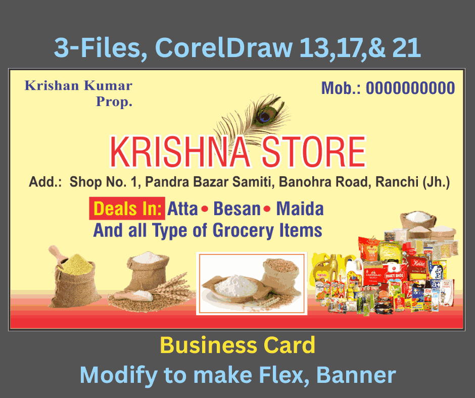 Karyana Store / Grocery Shop Business Card