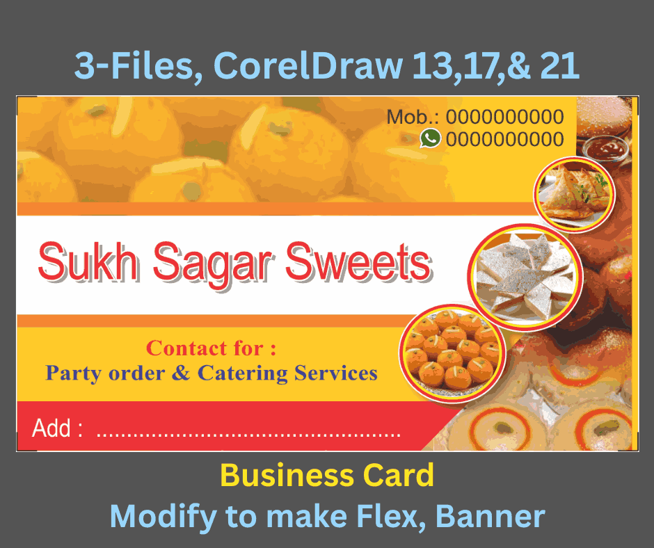 Sweets Shop / Mithai Shop Business Card