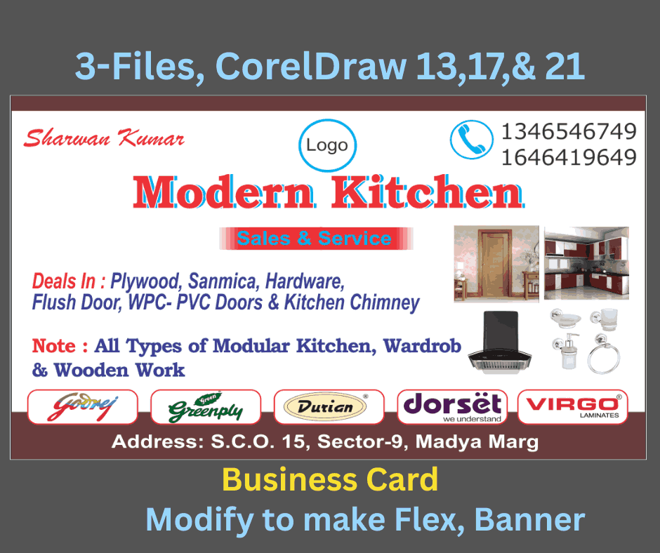Modular Kitchen Business card