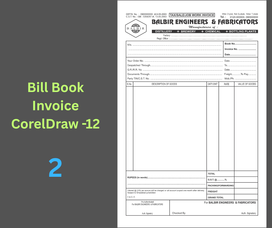 Bill Book - Invoice 2