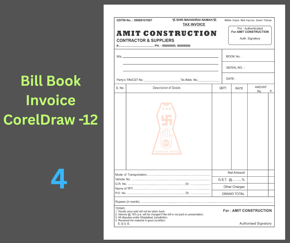 Bill Book - Invoice 4