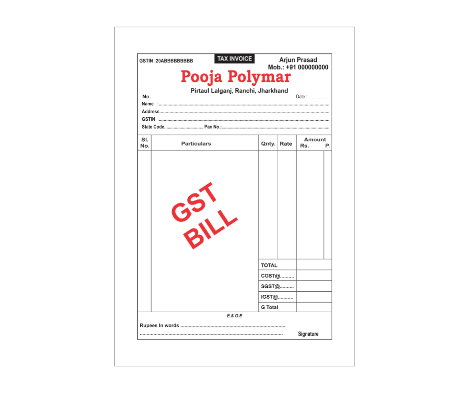 GST Bill Book - 15