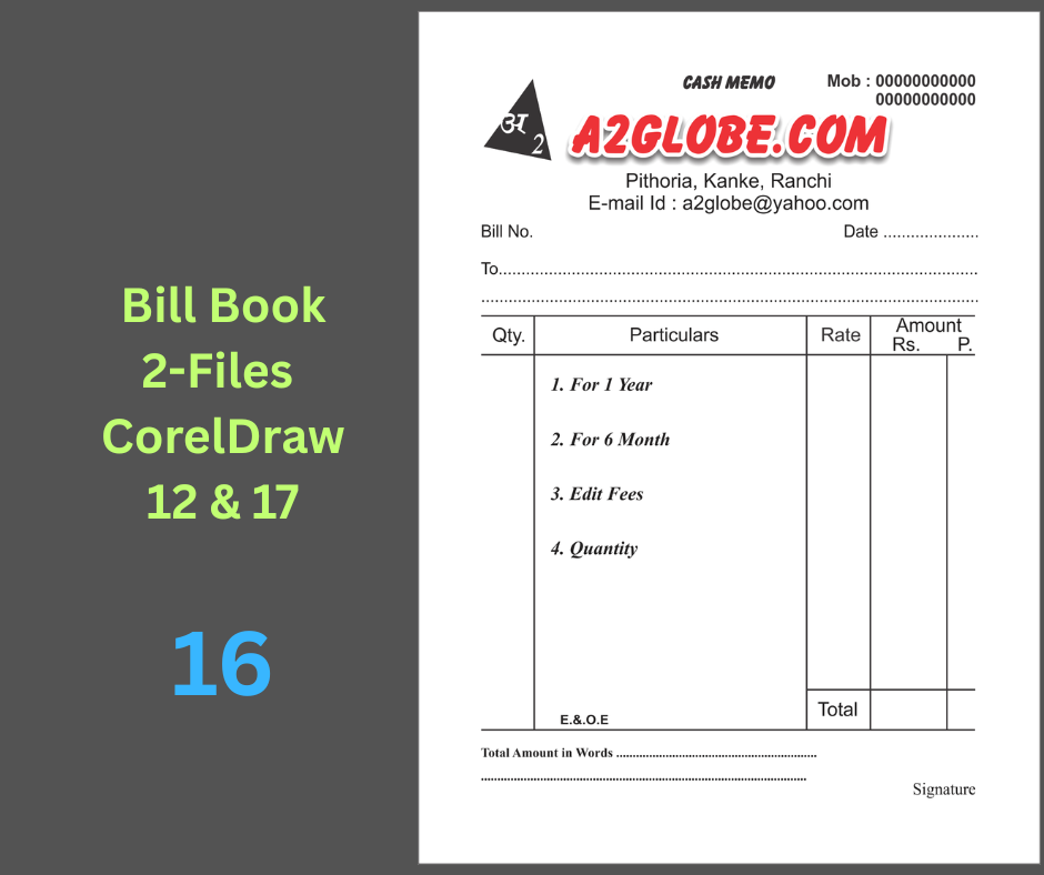 Bill Book -16