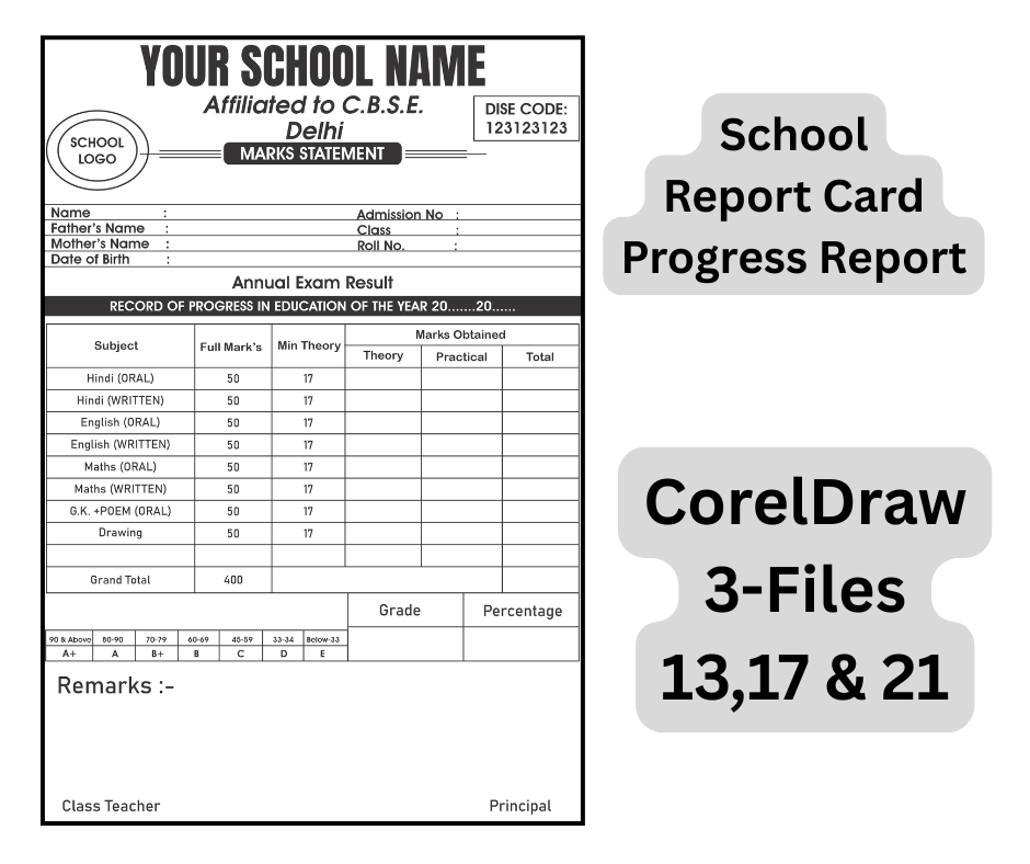 School Progress Report / Reoprt Card