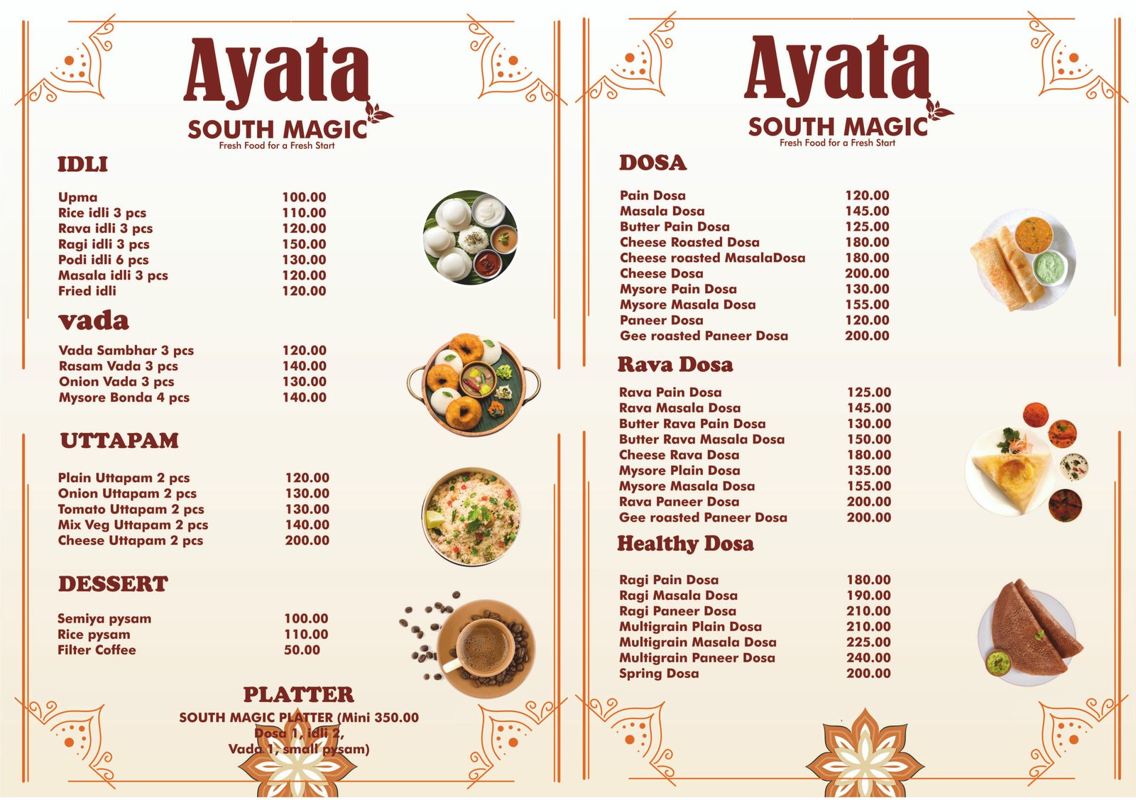 rastaurent menu card cdr