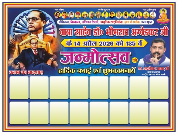 Dr. Babasaheb ambedkar janmotsav banner design cdr file