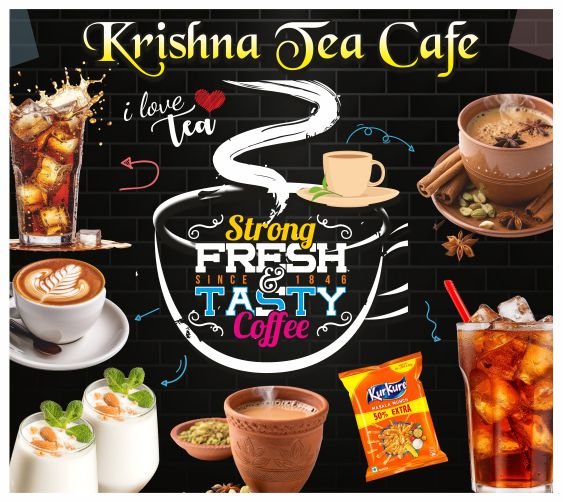 Cafe wall wallpaper banner design cdr file
