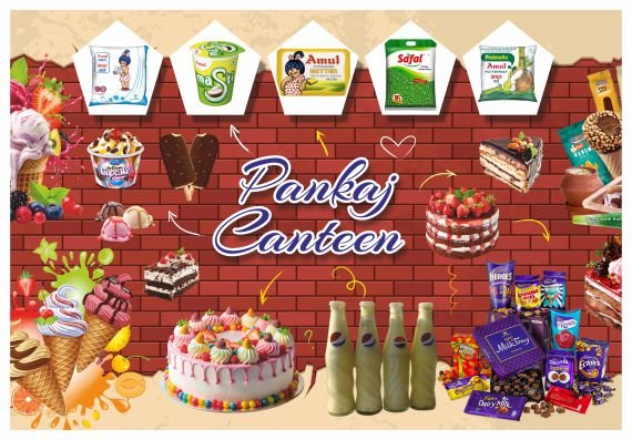 Cafe wall wallpaper flex design cdr file